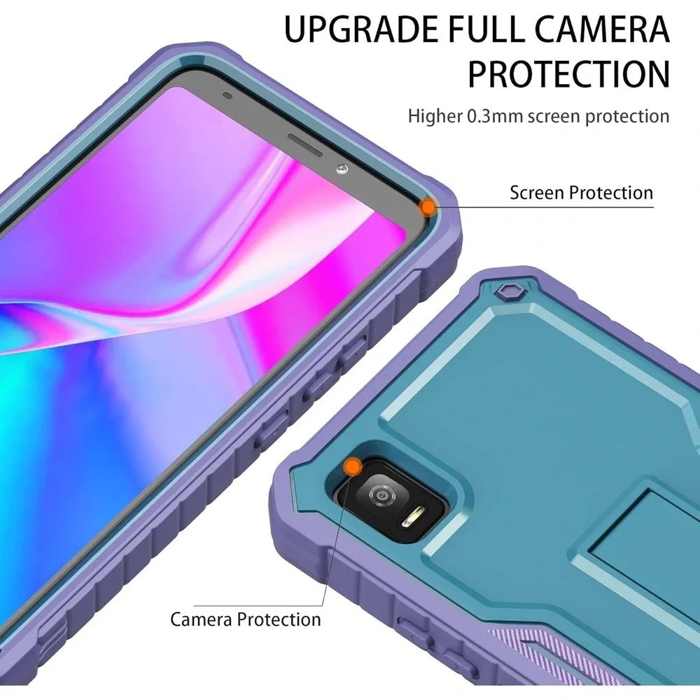 DUOPAL for Cricket Vision Plus Case, Military Grade Protection Shockproof Case w